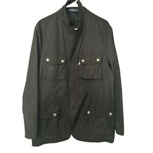 Polo Ralph Lauren Coat Jacket Women Large Black Classic Long Sleeve Outerwear